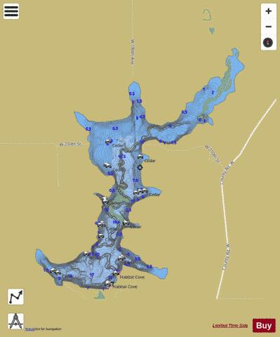 Harrison County Lake depth contour Map - i-Boating App
