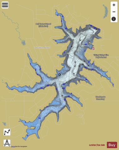 Lake Viking depth contour Map - i-Boating App