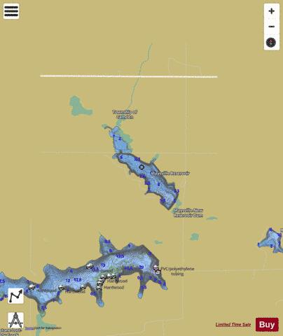 Maysville Reservoir depth contour Map - i-Boating App