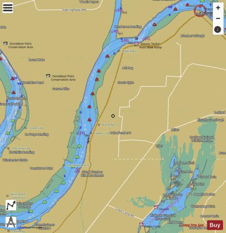 Lower Mississippi River section 11_515_800 depth contour Map - i-Boating App