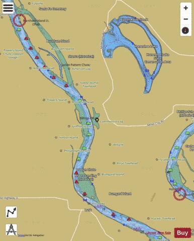 Upper Mississippi River section 11_515_796 depth contour Map - i-Boating App