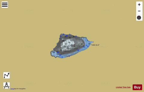 Evangeline Lake depth contour Map - i-Boating App