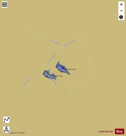 Fran Lake depth contour Map - i-Boating App