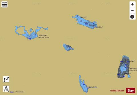 Harris Lake depth contour Map - i-Boating App