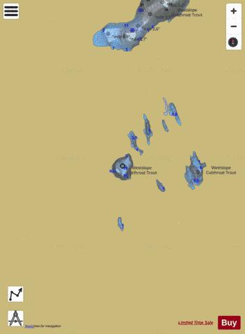 Necklace Lake #1 depth contour Map - i-Boating App