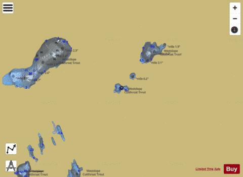 Necklace Lake #6 depth contour Map - i-Boating App