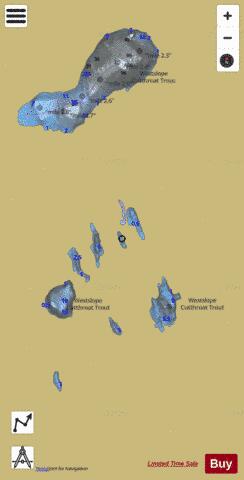 Necklace Lake #9 depth contour Map - i-Boating App