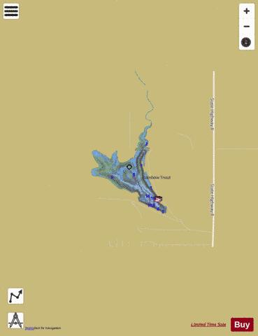 Mott Watershed Dam depth contour Map - i-Boating App