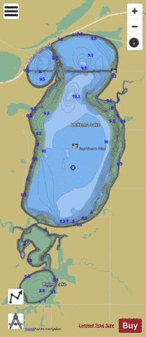 West Lake Napoleon depth contour Map - i-Boating App