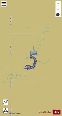 Olson Dam (Willy's Dam) depth contour Map - i-Boating App