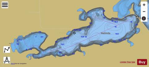 Fresh Lake depth contour Map - i-Boating App