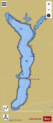 Fox Lake (Barnes) depth contour Map - i-Boating App