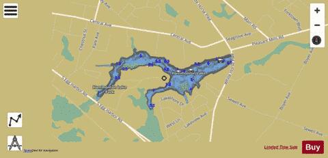 Hammonton Lake depth contour Map - i-Boating App