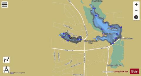 Mary Elmer Pond depth contour Map - i-Boating App