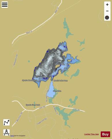 Morris Lake/ Newton Reservoir depth contour Map - i-Boating App