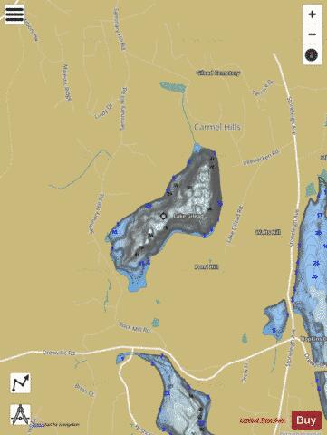 Lake Gilead depth contour Map - i-Boating App