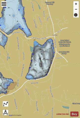 Lake Gleneida depth contour Map - i-Boating App