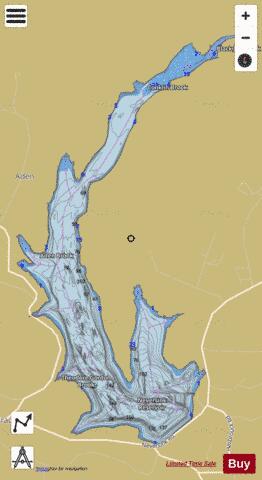 Neversink Reservoir depth contour Map - i-Boating App