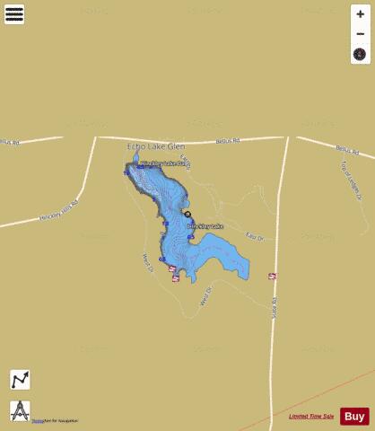 Hinckley Lake depth contour Map - i-Boating App