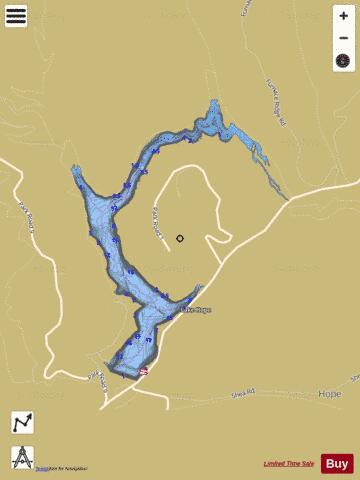 LAKE HOPE depth contour Map - i-Boating App