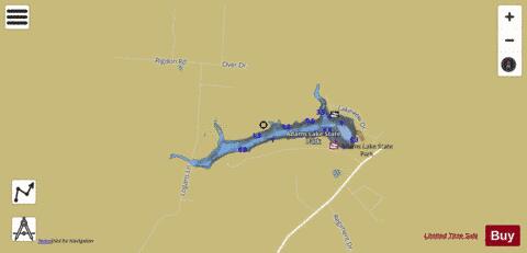 ADAMS LAKE depth contour Map - i-Boating App