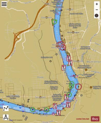 Monongahela River section 11_570_771 depth contour Map - i-Boating App