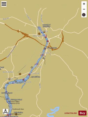 Monongahela River section 11_571_769 depth contour Map - i-Boating App