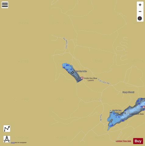 Scotts Run Lake depth contour Map - i-Boating App