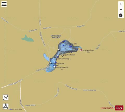 Stephen Foster Dam depth contour Map - i-Boating App