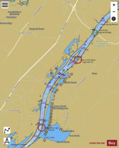 Tennessee River section 11_535_812 depth contour Map - i-Boating App