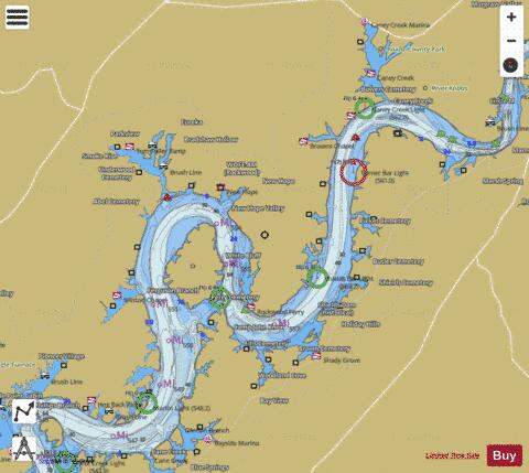 Tennessee River section 11_542_805 depth contour Map - i-Boating App
