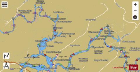 Tennessee River section 11_543_804 depth contour Map - i-Boating App