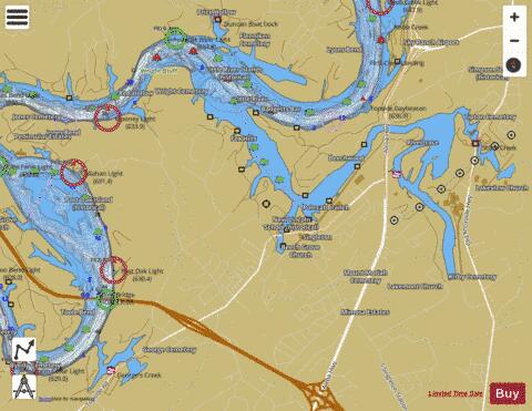 Tennessee River section 11_546_805 depth contour Map - i-Boating App