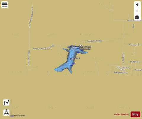 Lake Grandsaline / City Lake depth contour Map - i-Boating App