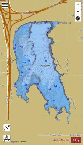 Kirby Lake depth contour Map - i-Boating App