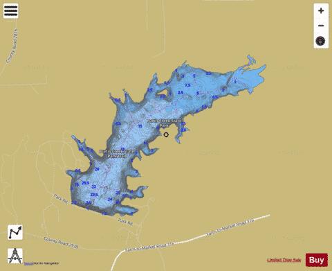 Purtis Creek Lake depth contour Map - i-Boating App