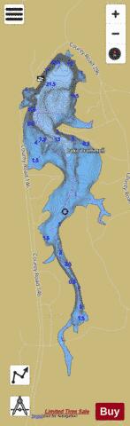 Trammel Lake depth contour Map - i-Boating App