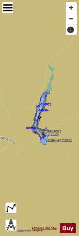 Falling Creek Reservoir depth contour Map - i-Boating App
