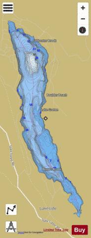 Groton Pond depth contour Map - i-Boating App