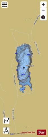 Halls Lake depth contour Map - i-Boating App