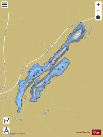 Lake Eden depth contour Map - i-Boating App
