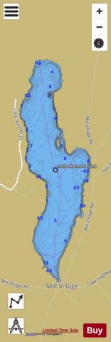 Little Hosmer depth contour Map - i-Boating App