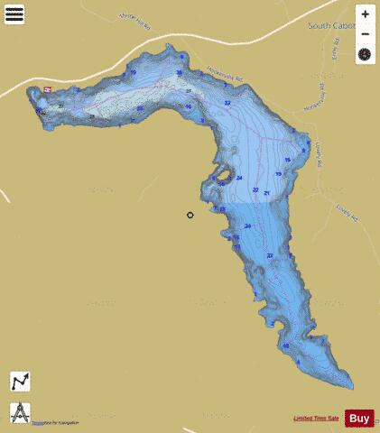 Mollys Reservoir depth contour Map - i-Boating App