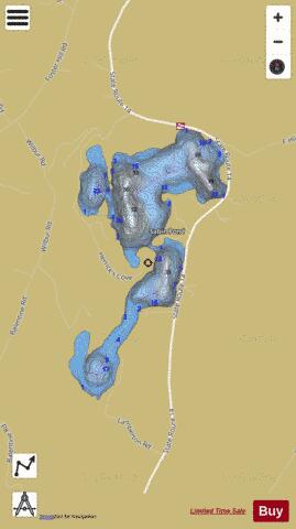 Sabin Pond depth contour Map - i-Boating App