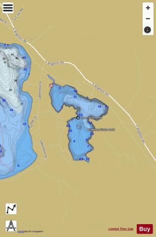 spectacle Pond depth contour Map - i-Boating App