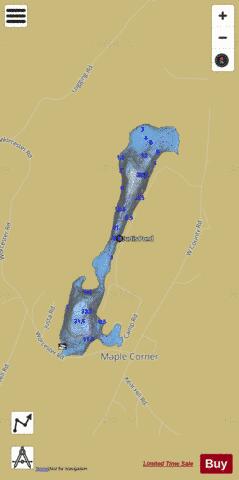 Curtis Pond depth contour Map - i-Boating App