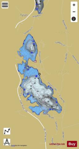 Lake Rescue depth contour Map - i-Boating App