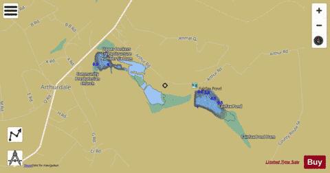 Fairfax Lake depth contour Map - i-Boating App