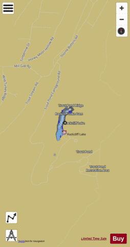 Rock Cliff Lake depth contour Map - i-Boating App