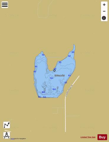 Totten Lake depth contour Map - i-Boating App
